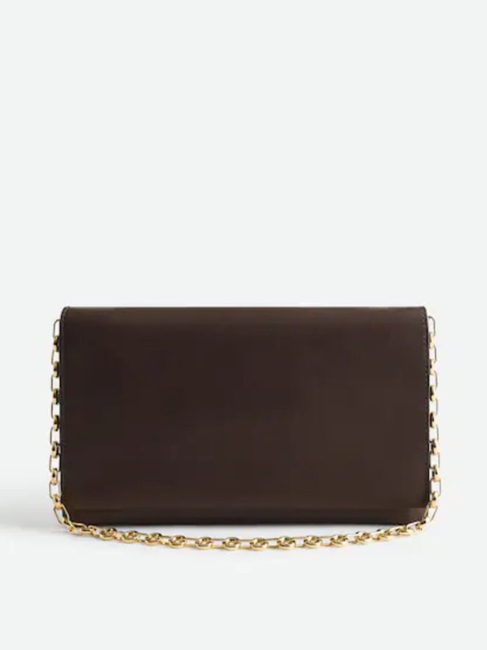 NWT Madewell Dark Carob Brown Chain-Strap Shoulder Bag Purse Clutch